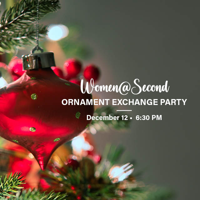 December 12
Bring an ornament and leave with one to brighten up the Christmas tree.
